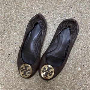 Dark brown Tory Burch flats